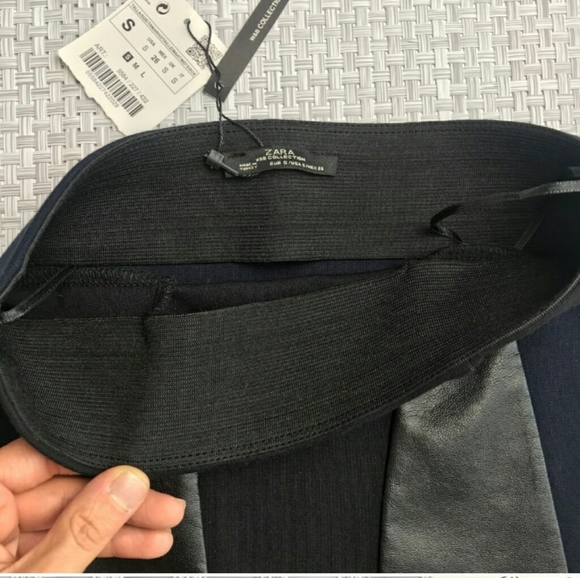 ZARA - Navy and Black Mini Skirt - Picture 5 of 9